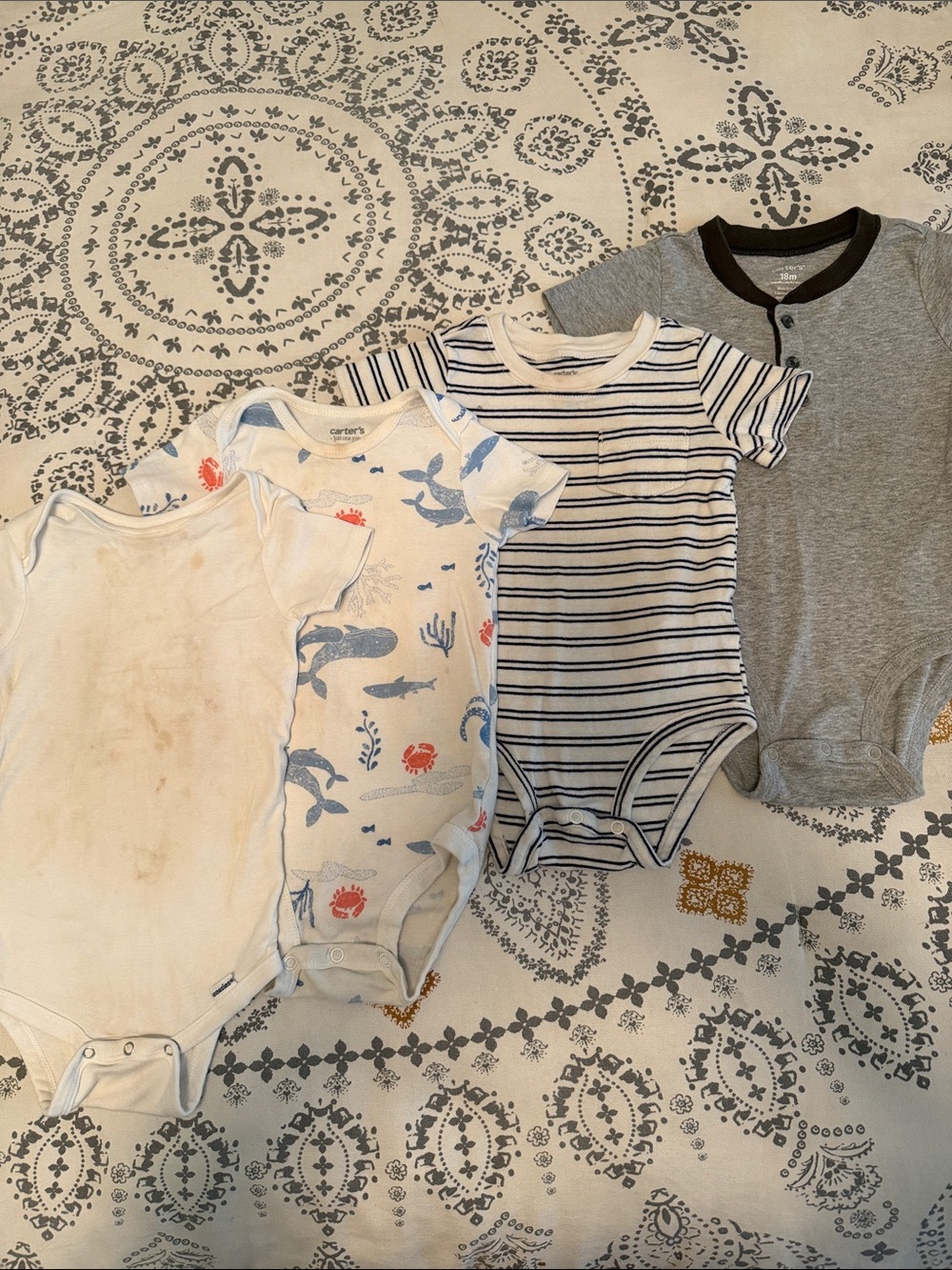 Short-Sleeve Baby Bodysuit Set of 4
